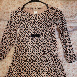 EUC Girls Pink black Cheetah Gymboree Dress SZ 7
